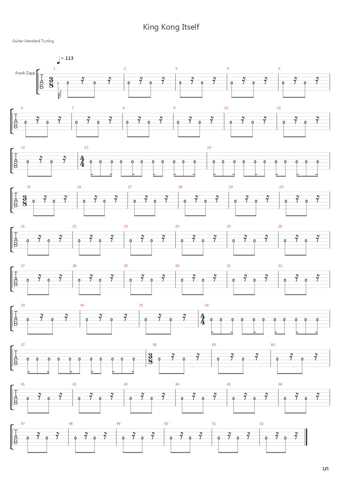 King Kong Itself吉他谱