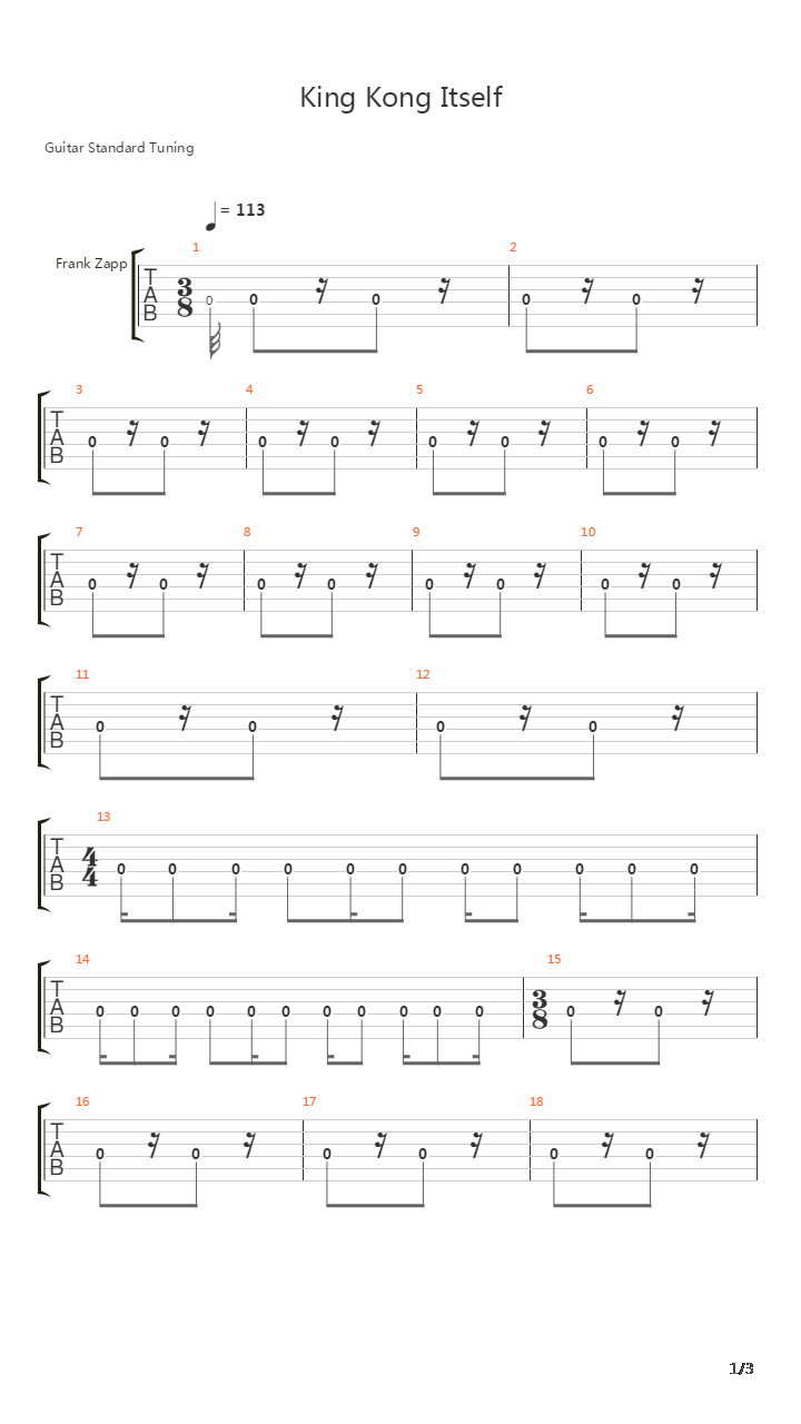 King Kong Itself吉他谱