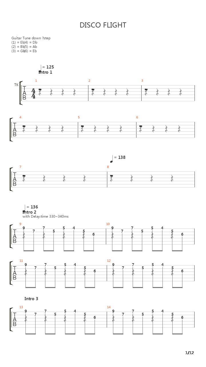 DISCO FLIGHT吉他谱