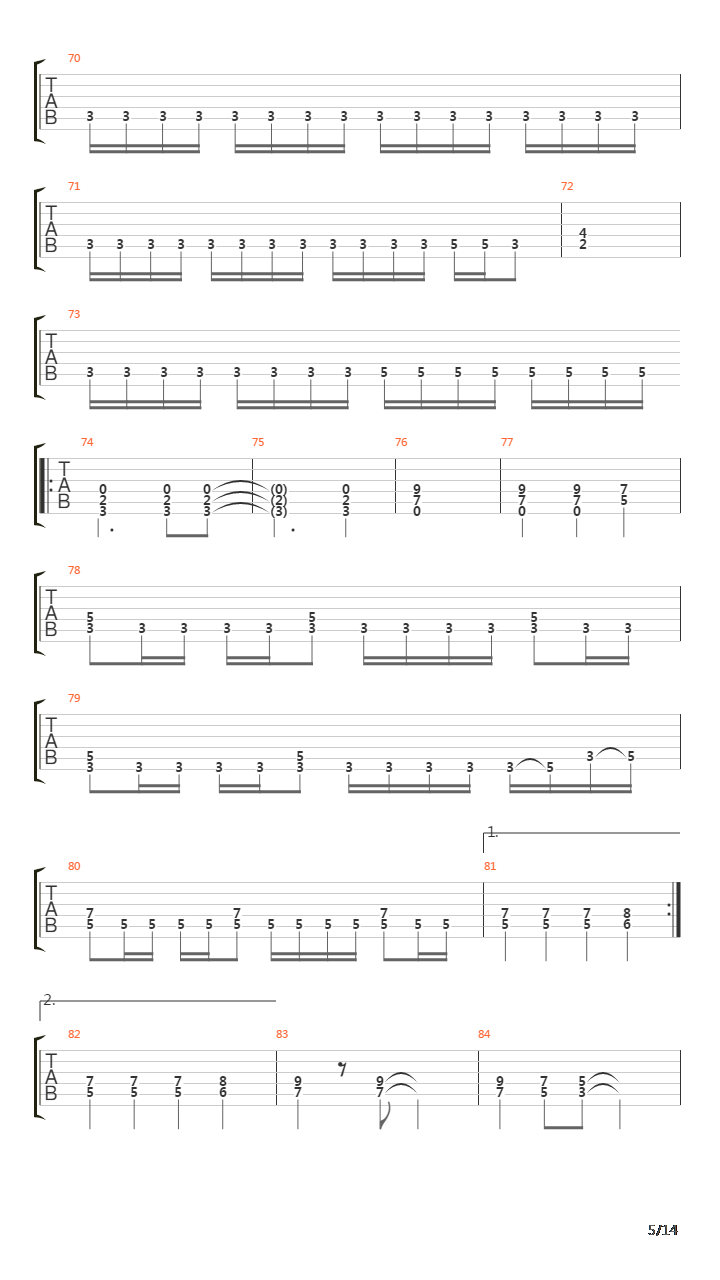 Beyond The Black Hole吉他谱