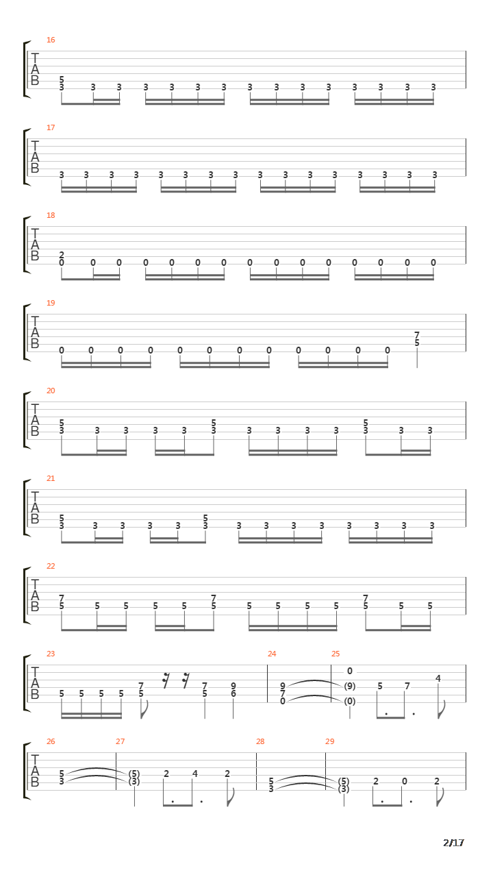 Beyond The Black Hole吉他谱