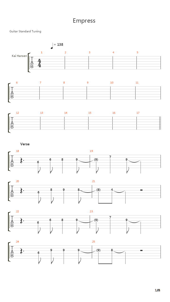Empress吉他谱