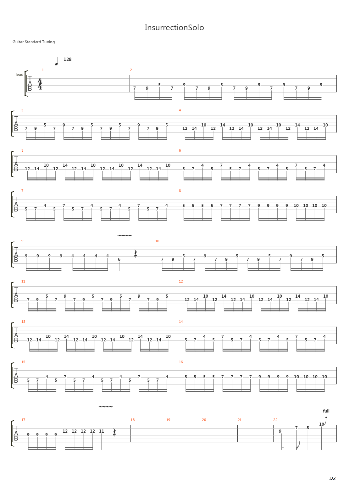 Insurrection吉他谱