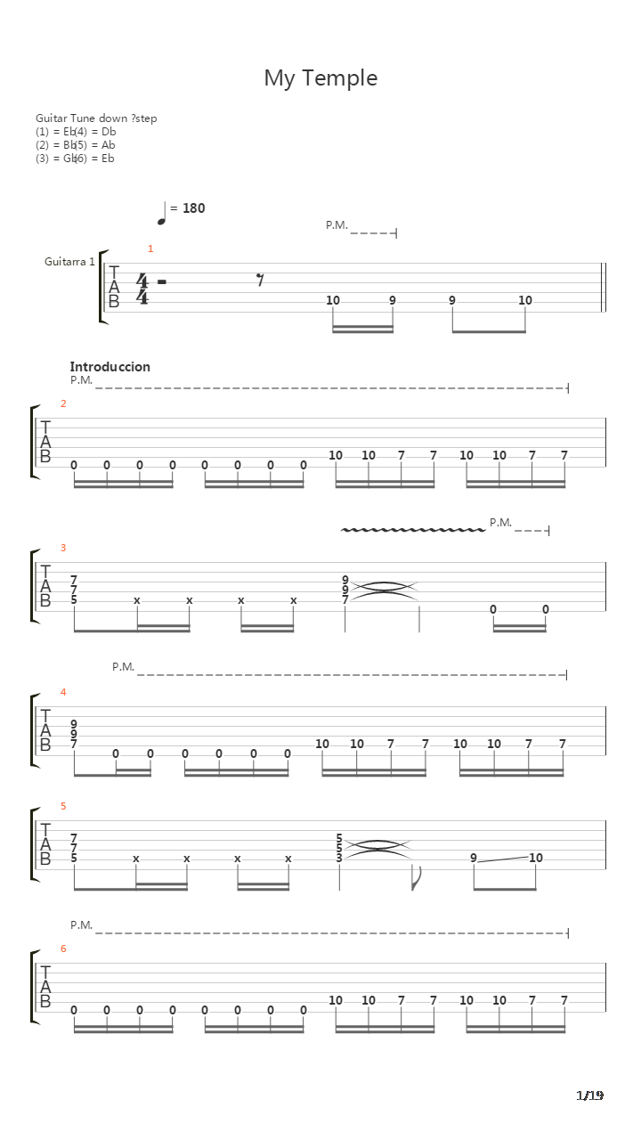 My Temple吉他谱
