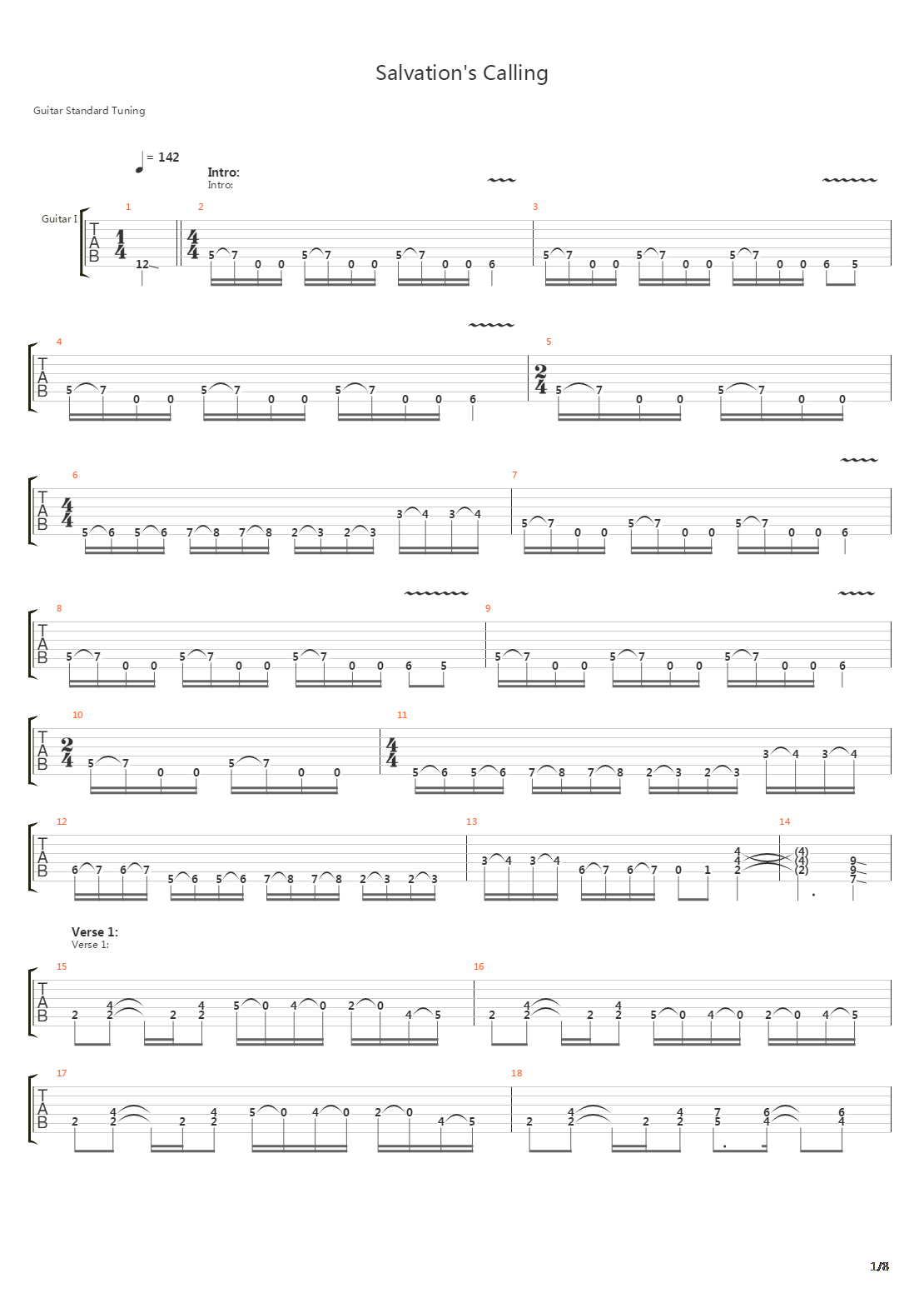 Salvations Calling吉他谱