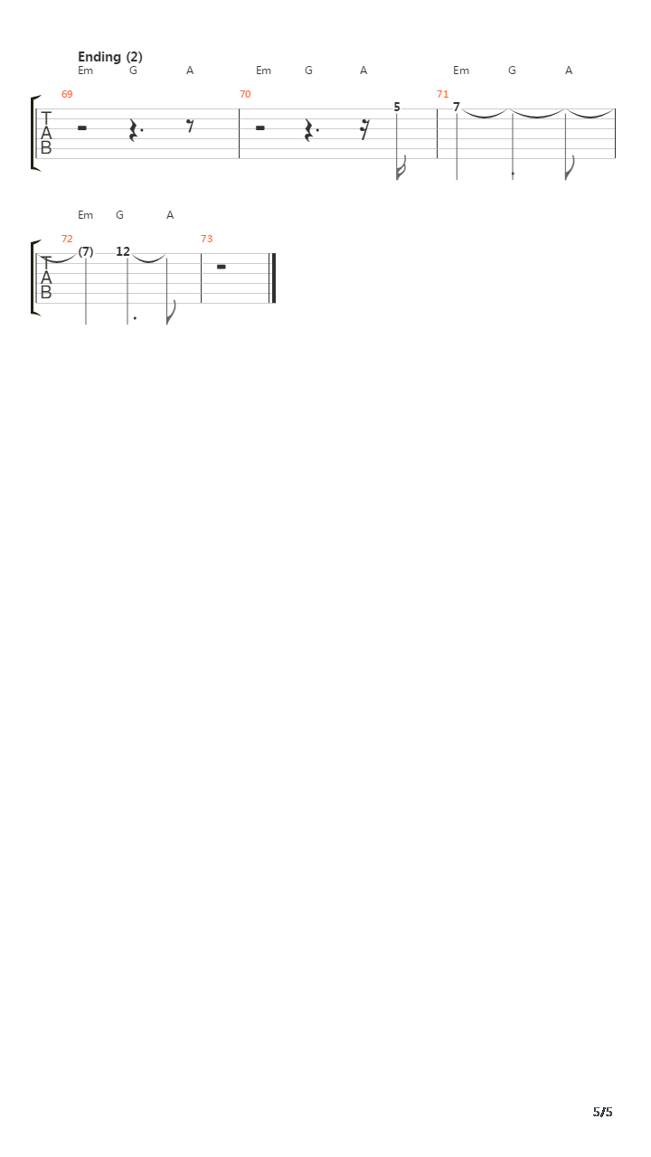 扉吉他谱