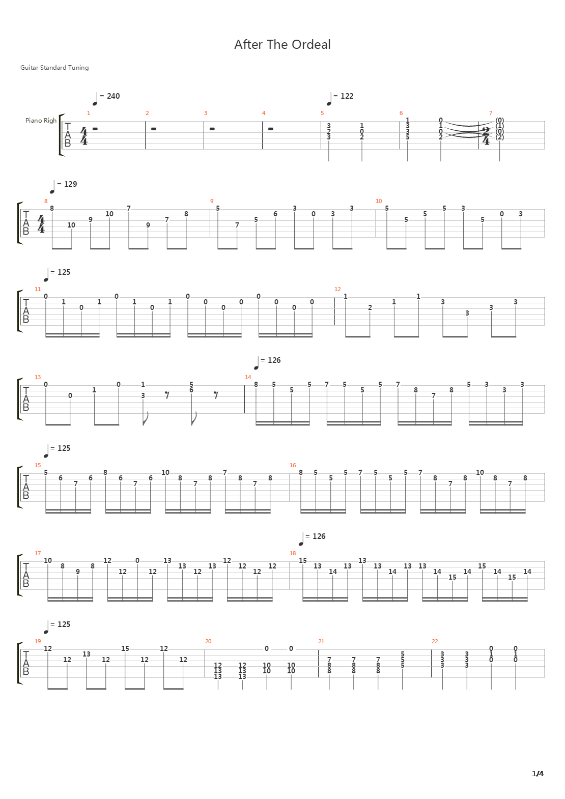 After The Ordeal吉他谱