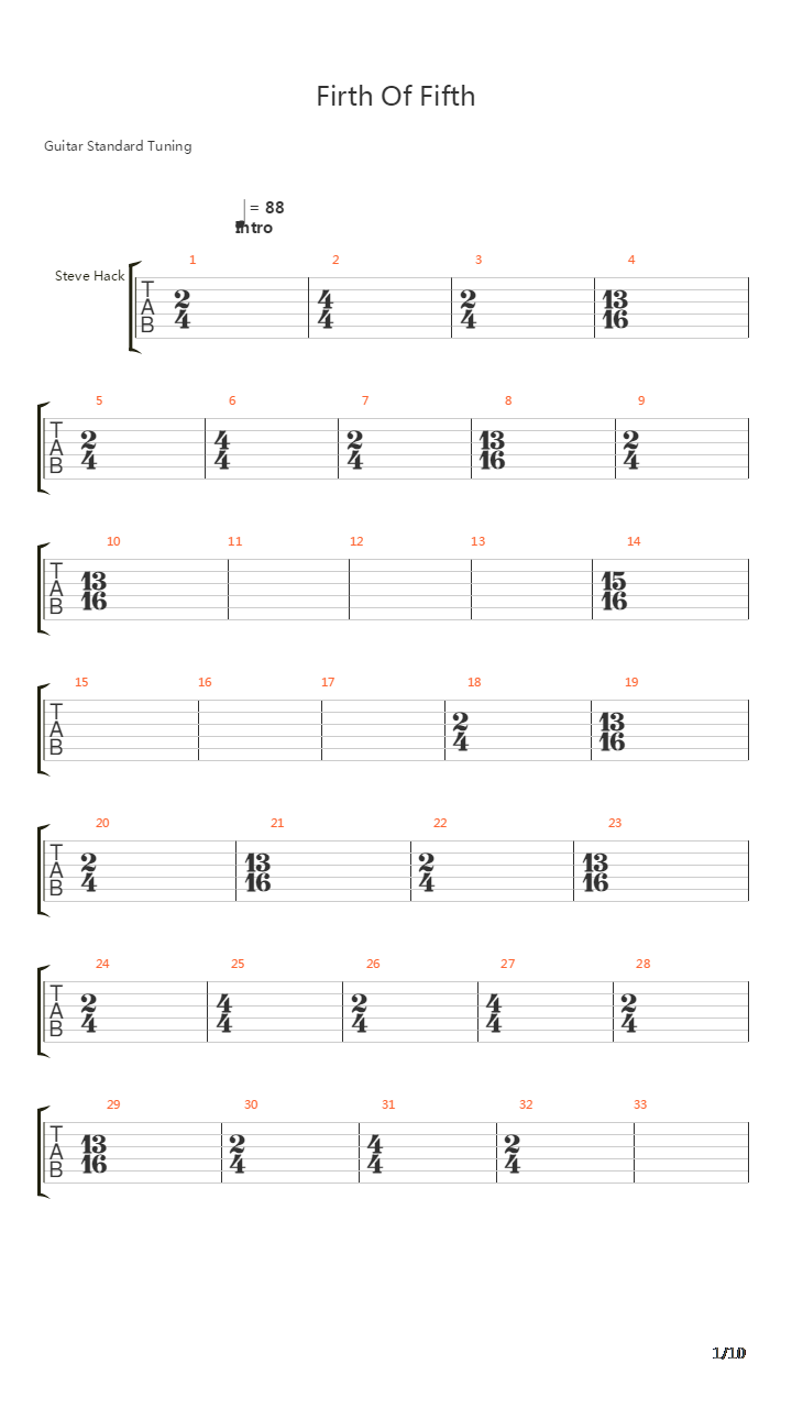 Firth Of Fifth吉他谱
