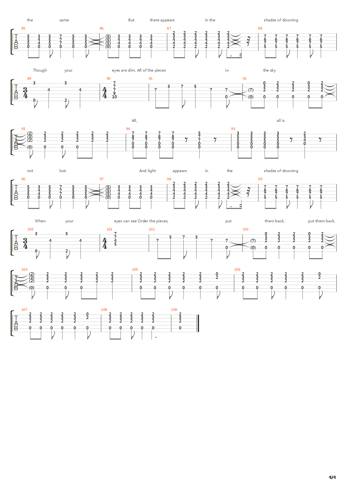 Harlequin吉他谱