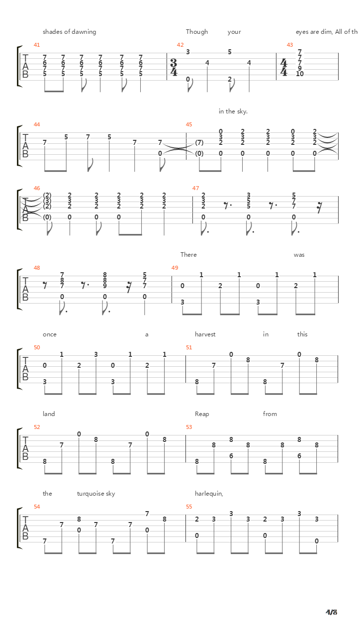 Harlequin吉他谱