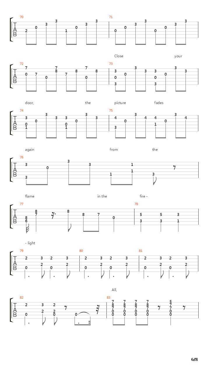 Harlequin吉他谱