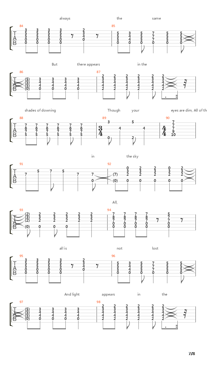 Harlequin吉他谱