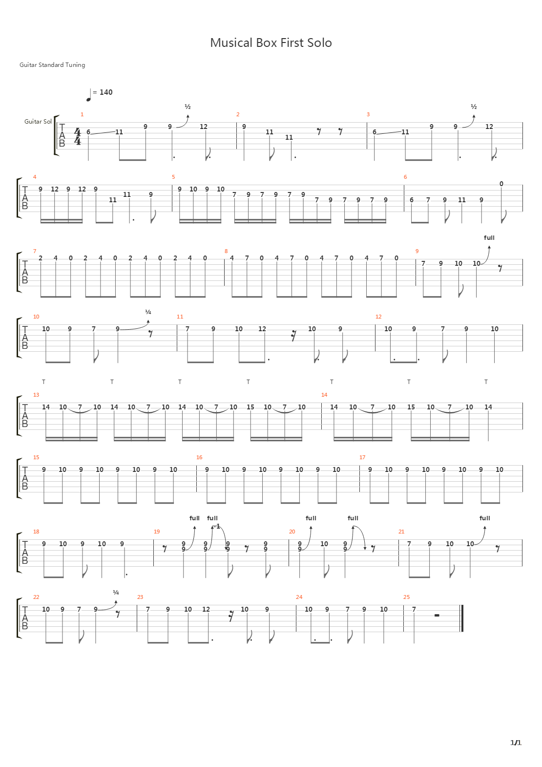 Musical Box吉他谱