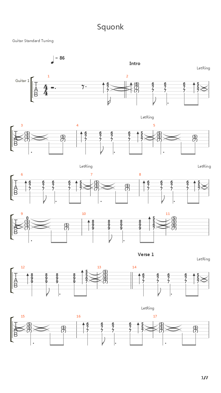 Squonk吉他谱