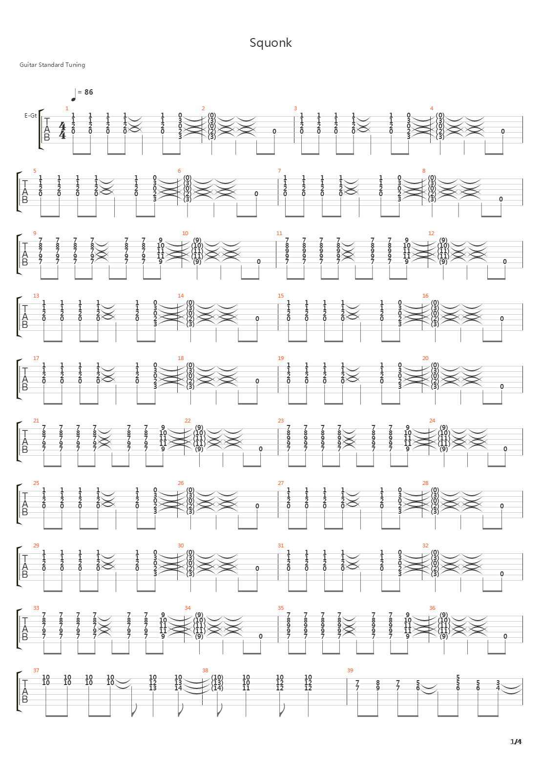 Squonk吉他谱