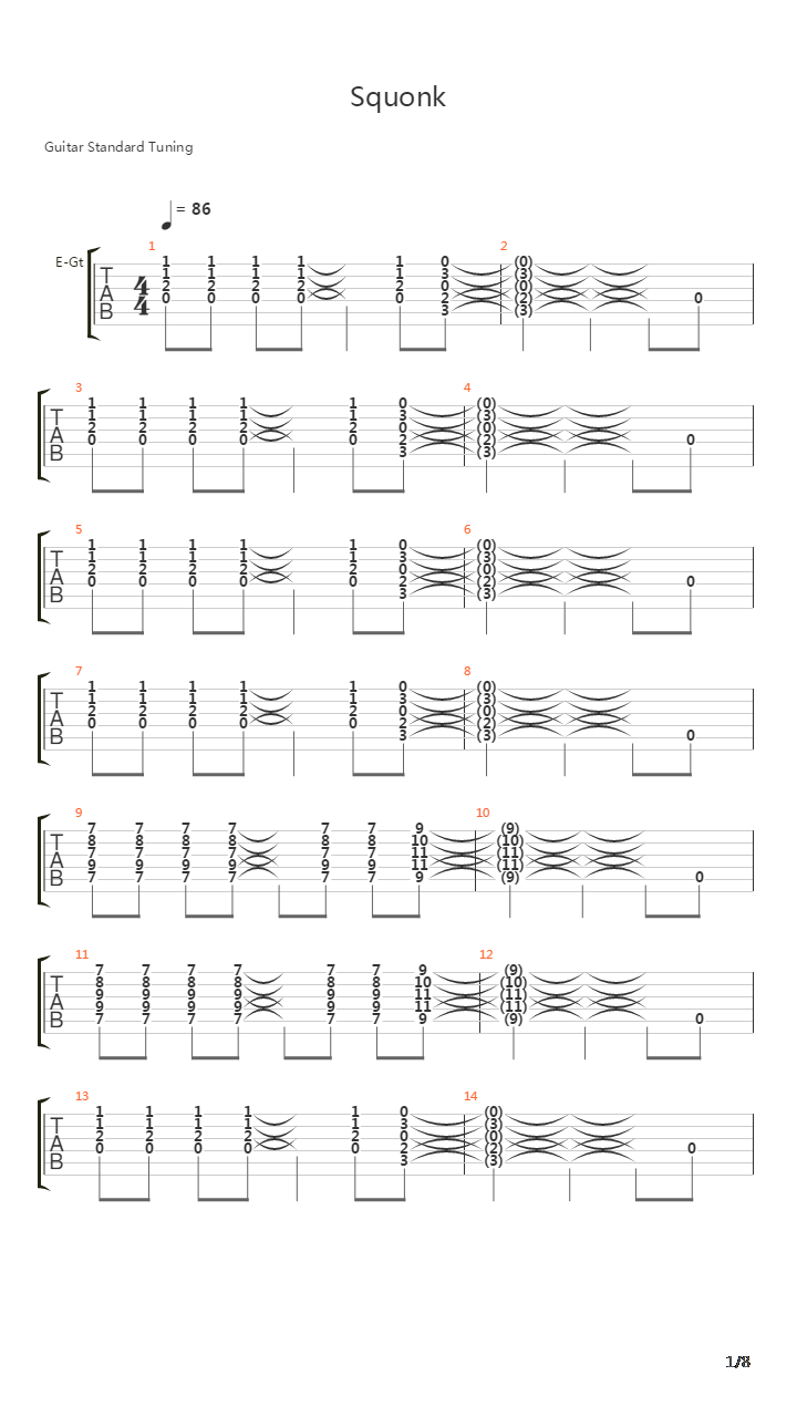 Squonk吉他谱