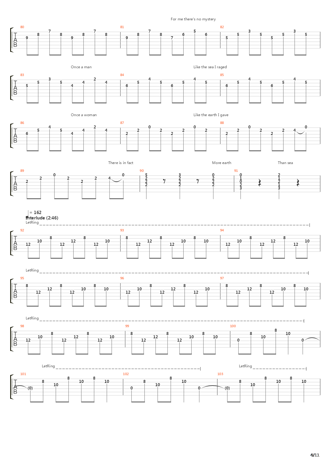 The Cinema Show吉他谱