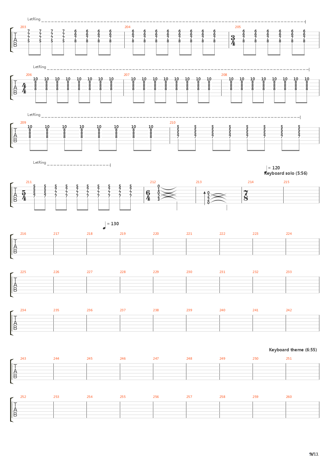 The Cinema Show吉他谱