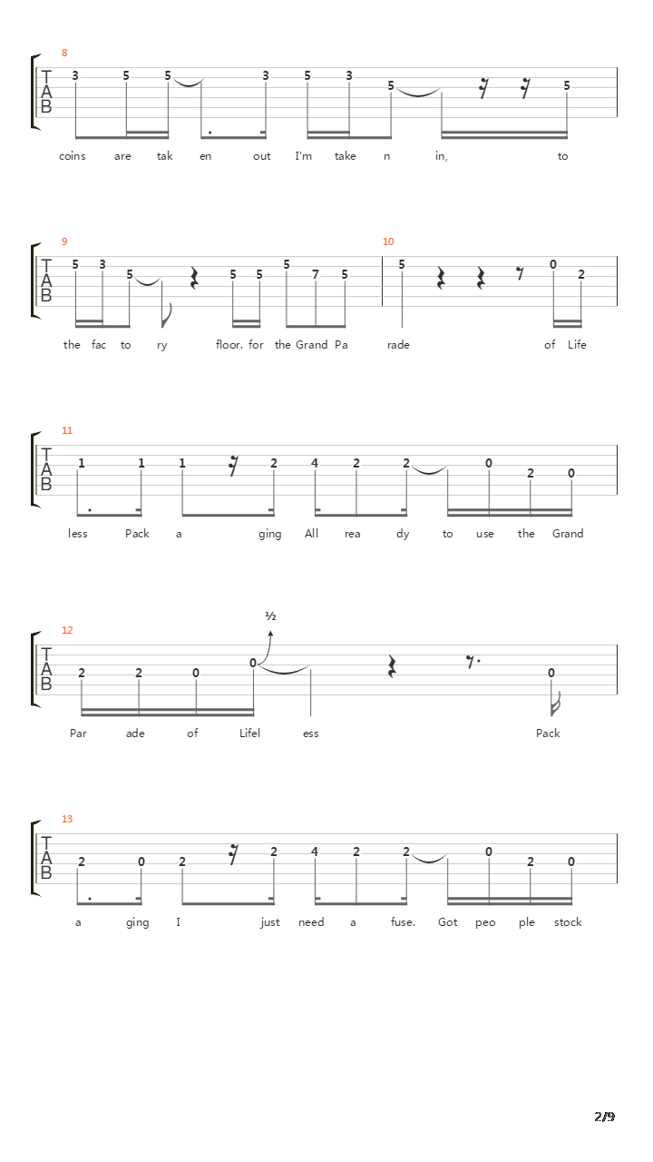 The Grand Parade吉他谱