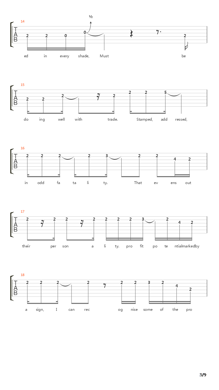 The Grand Parade吉他谱