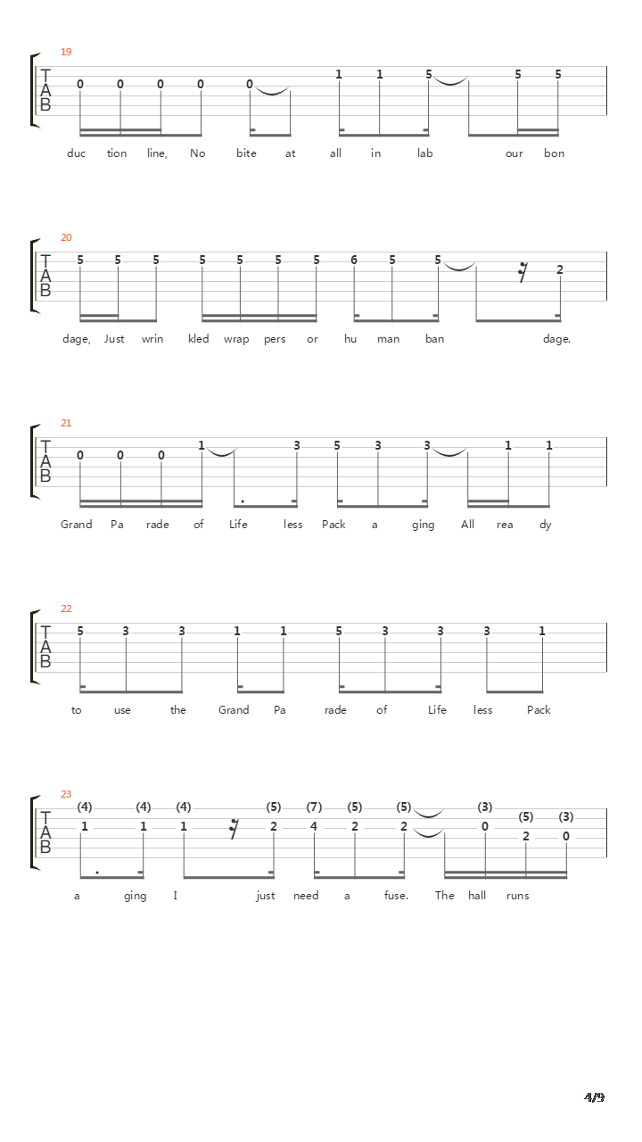 The Grand Parade吉他谱