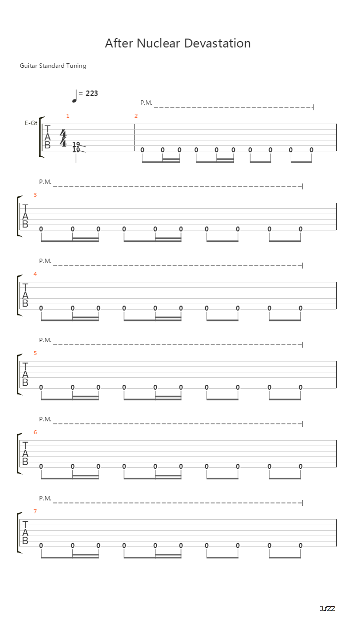 After Nuclear Devastation吉他谱