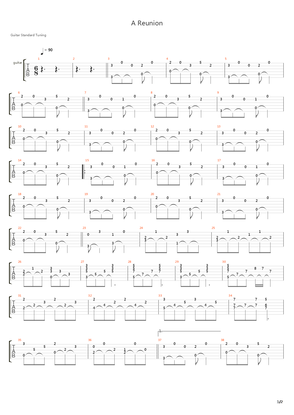 A Reunion吉他谱
