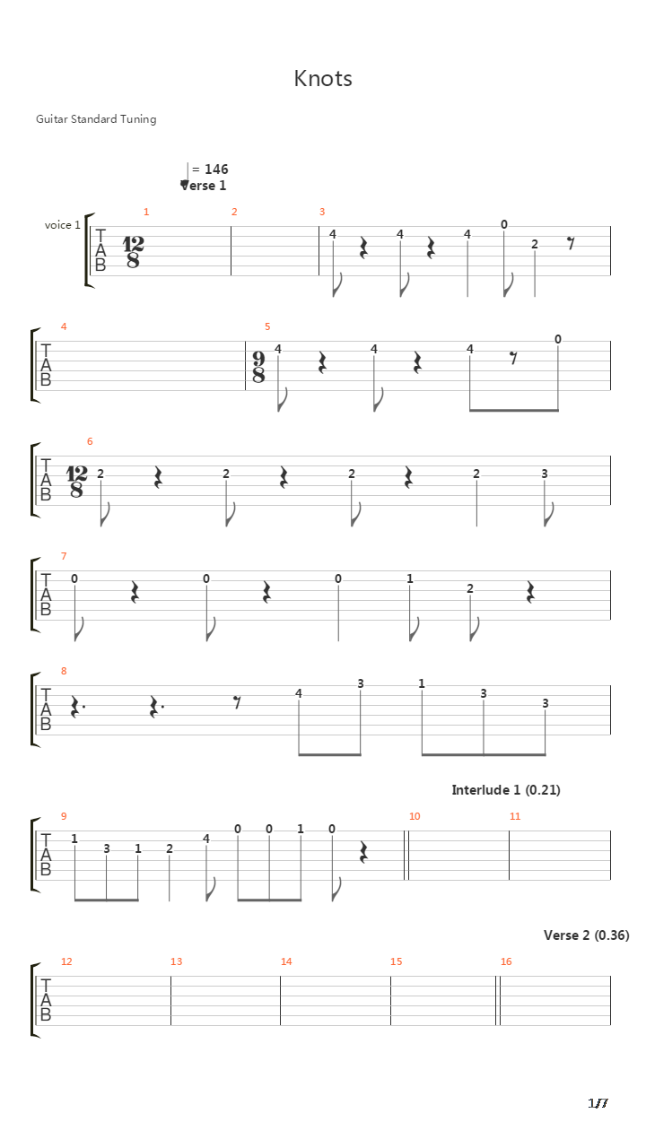 Knots吉他谱