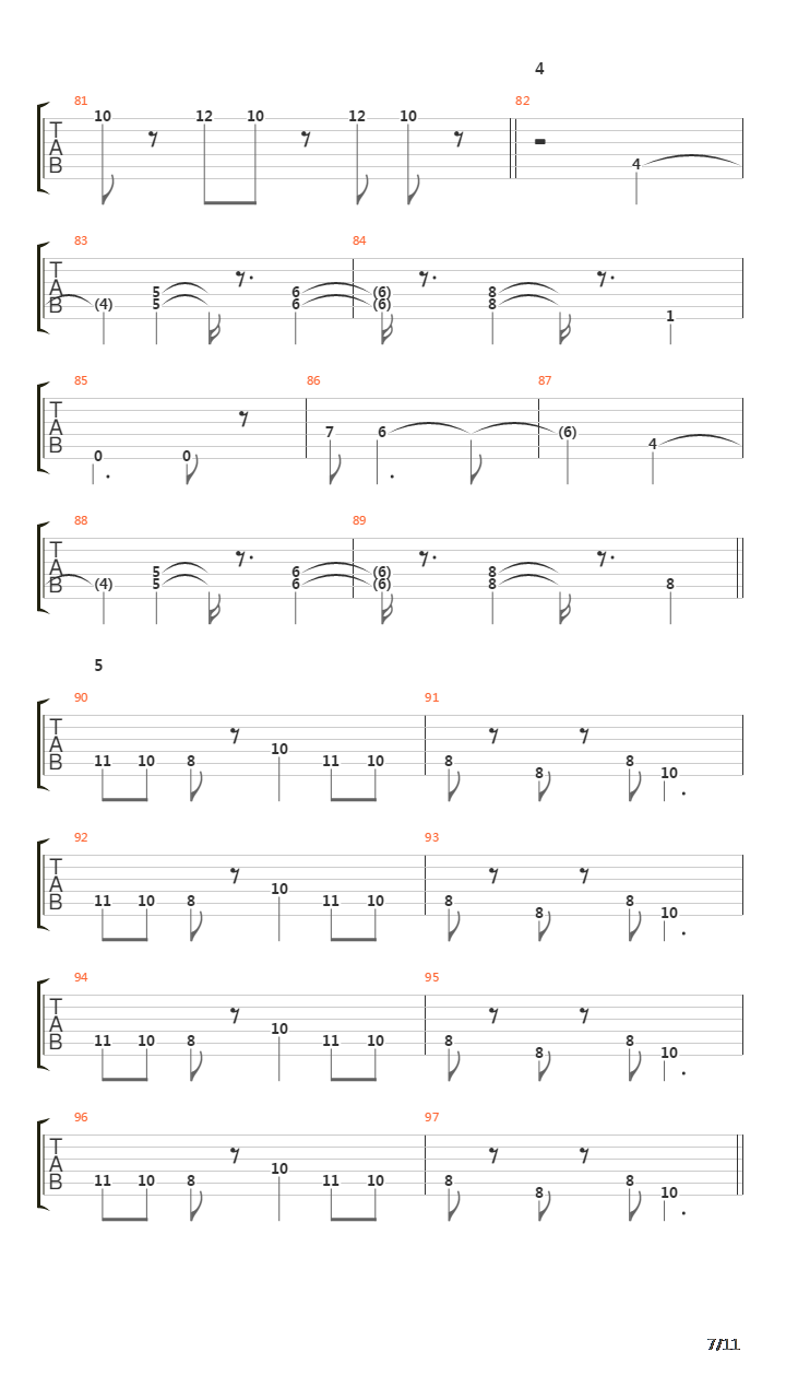 Valedictory吉他谱