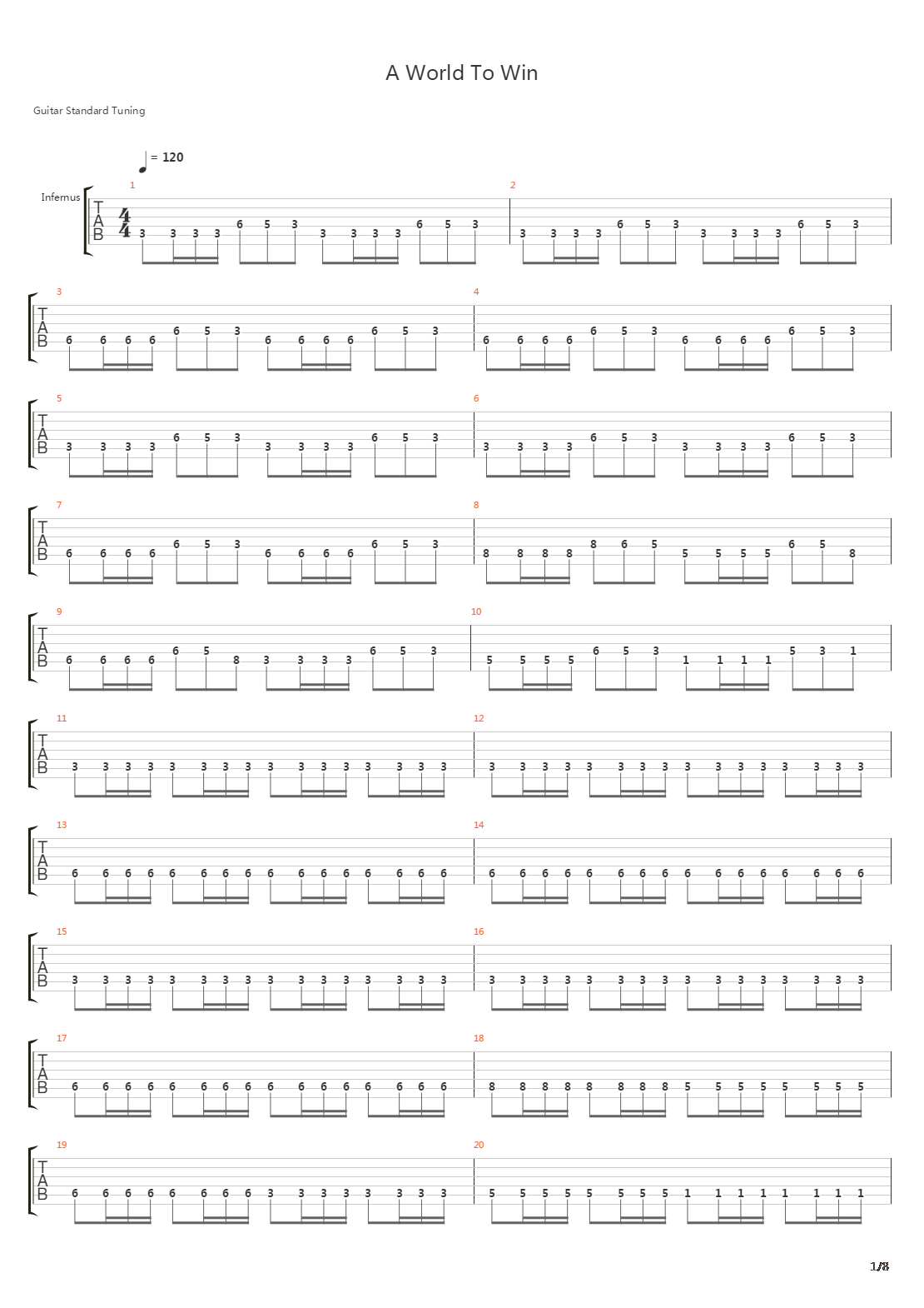A World To Win吉他谱