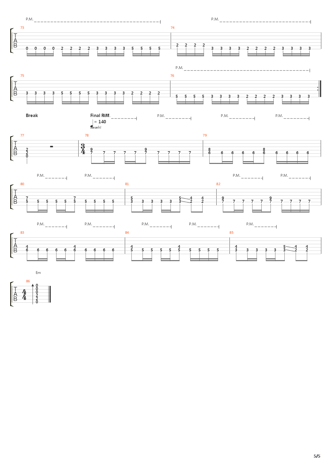 Bergtrollets Hevn吉他谱