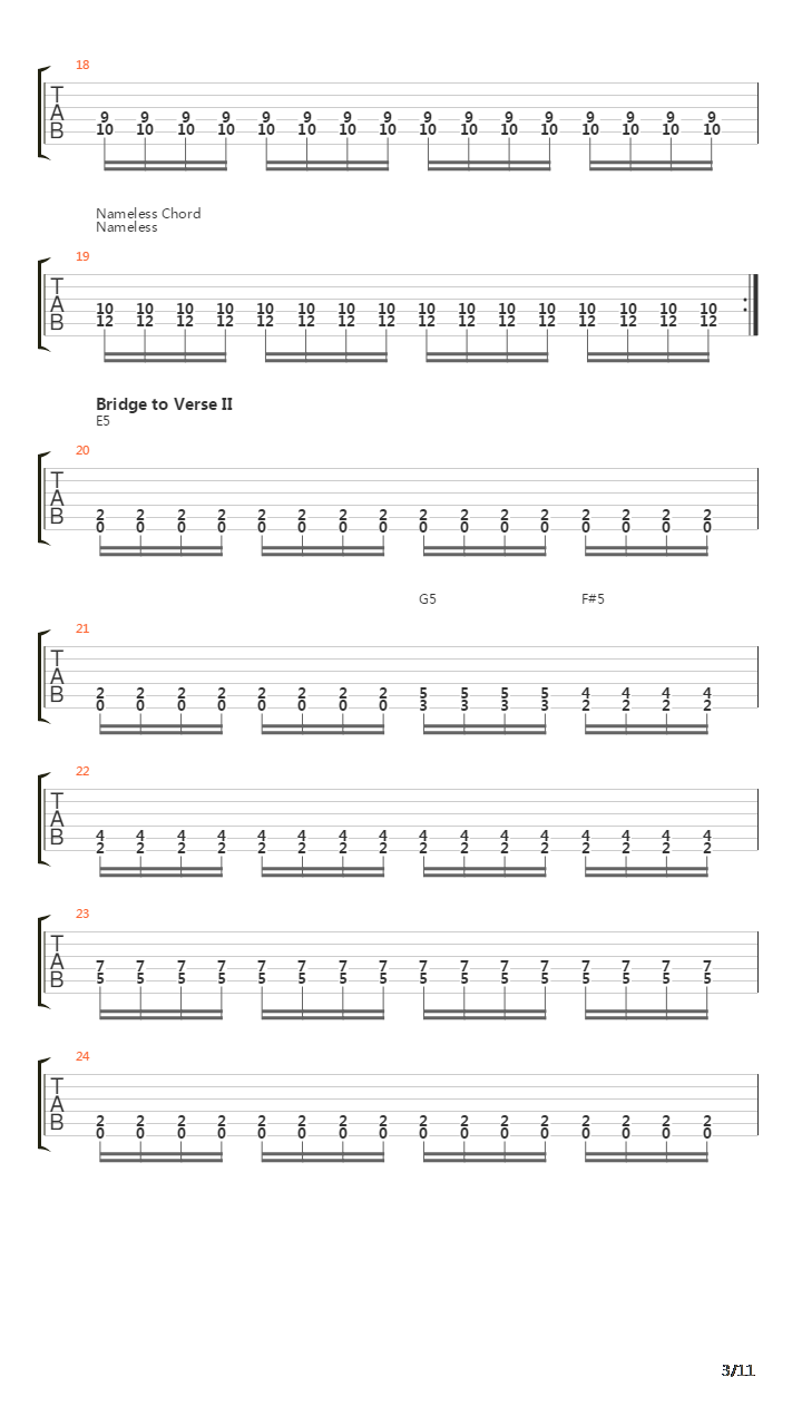 Bergtrollets Hevn吉他谱