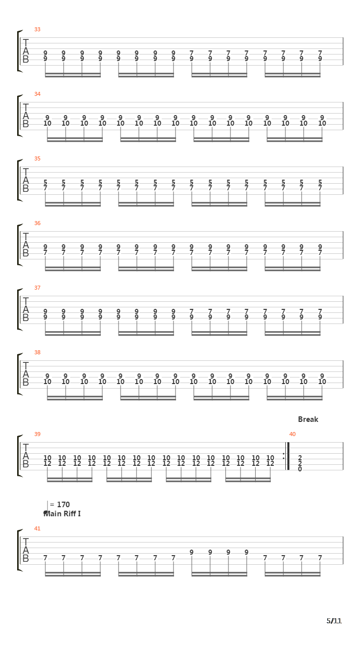 Bergtrollets Hevn吉他谱