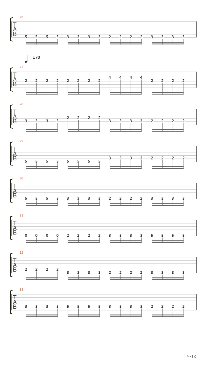 Bergtrollets Hevn吉他谱