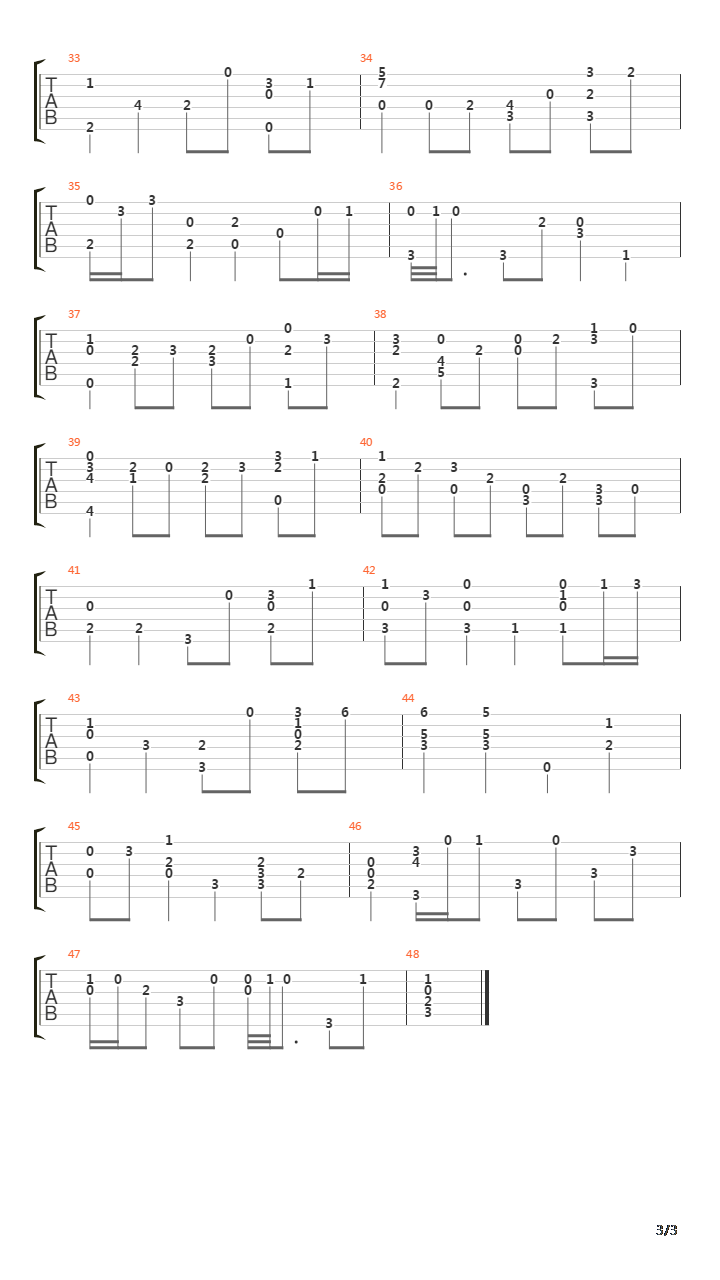 Aria Sul G(G弦上的咏叹调)吉他谱