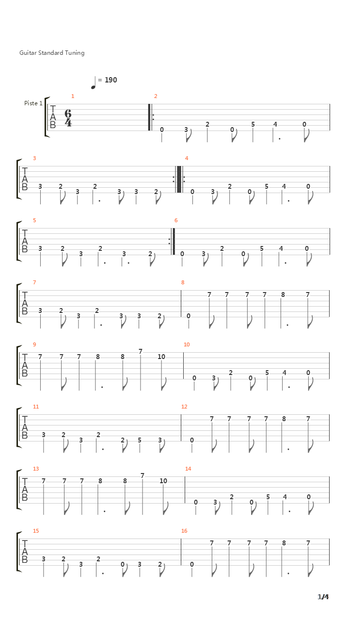 洛克人2(Mega Man 2) - Flashman's Stage吉他谱