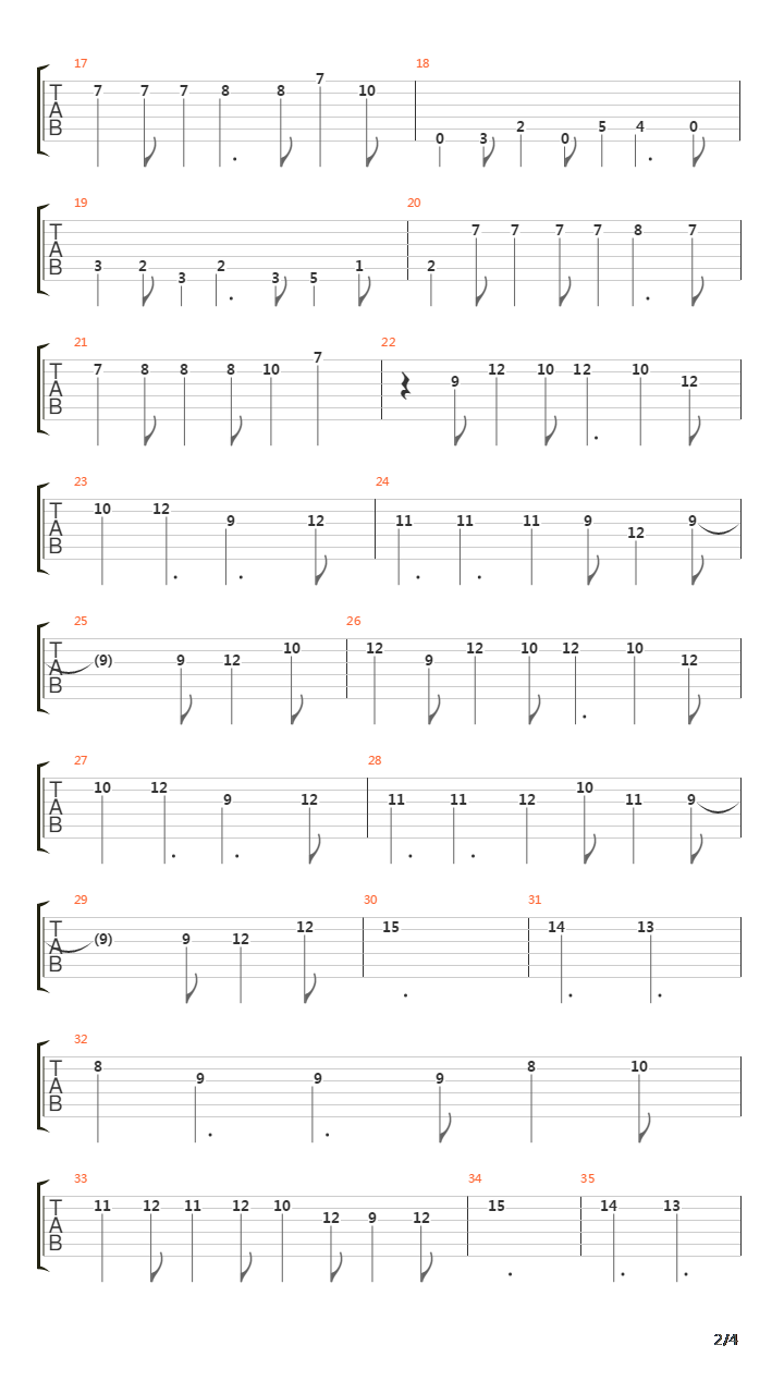 洛克人2(Mega Man 2) - Flashman's Stage吉他谱