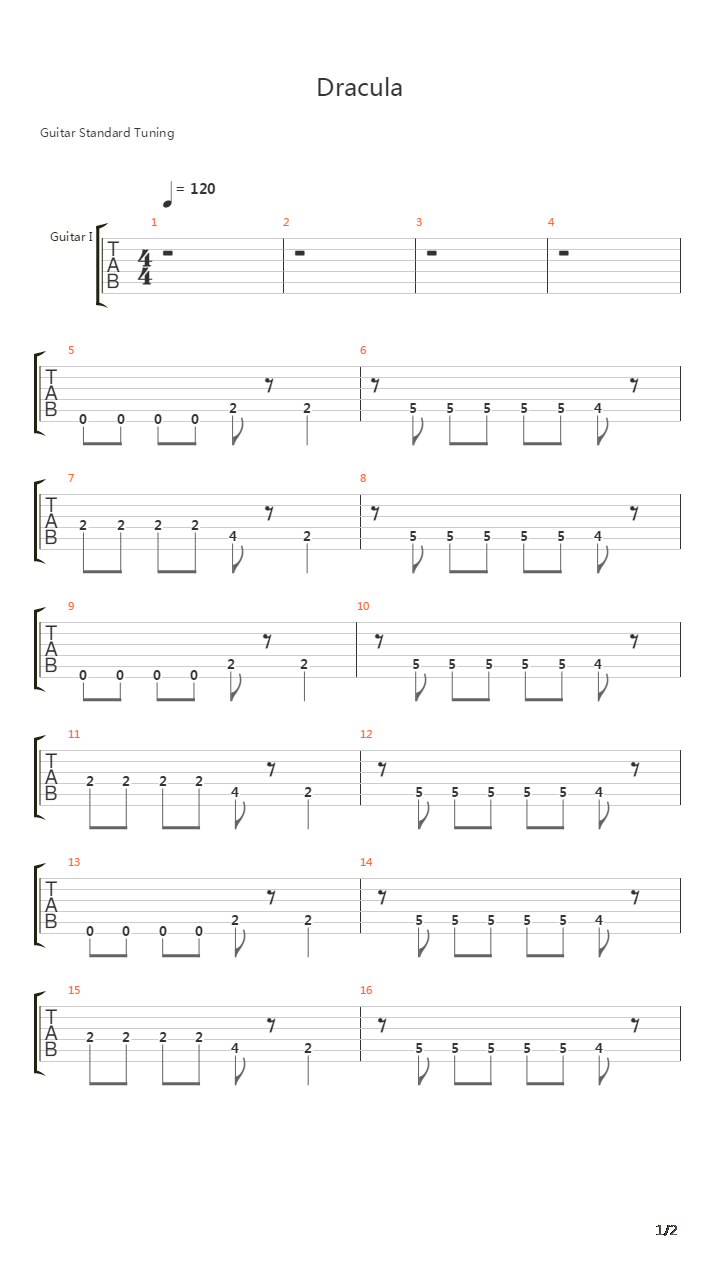 Dracula吉他谱