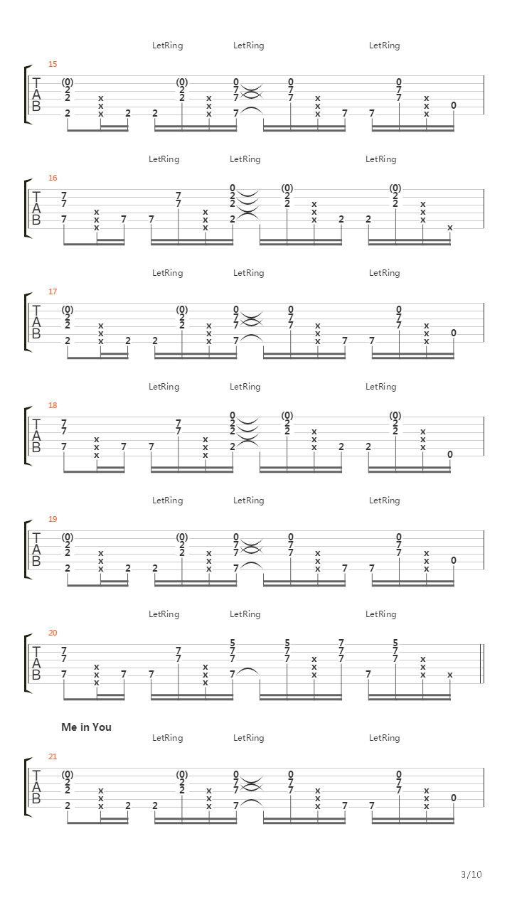 Me In You吉他谱