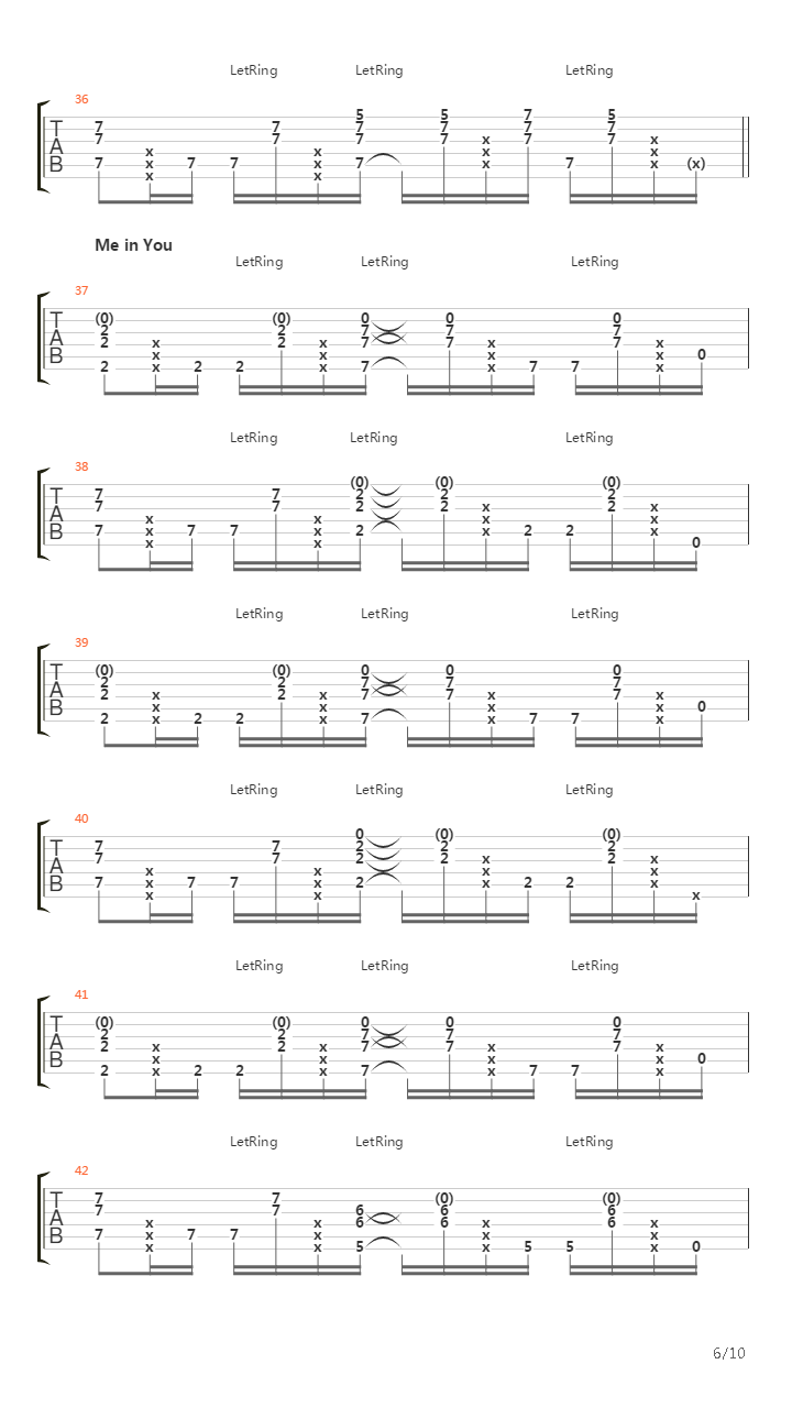 Me In You吉他谱