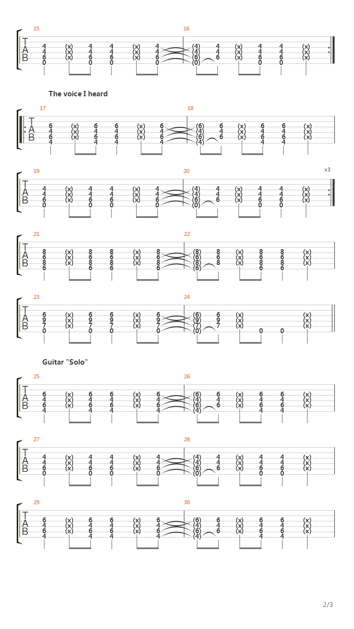 Passenger吉他谱