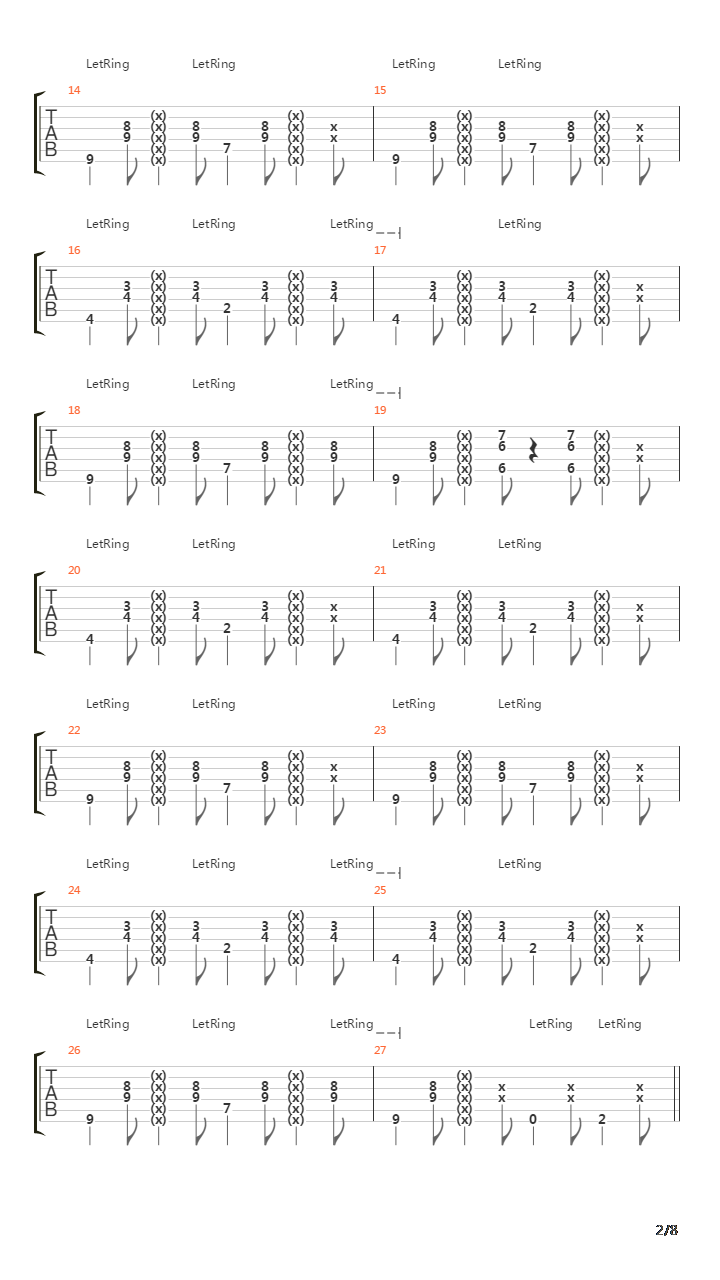 Singing Softly To Me吉他谱