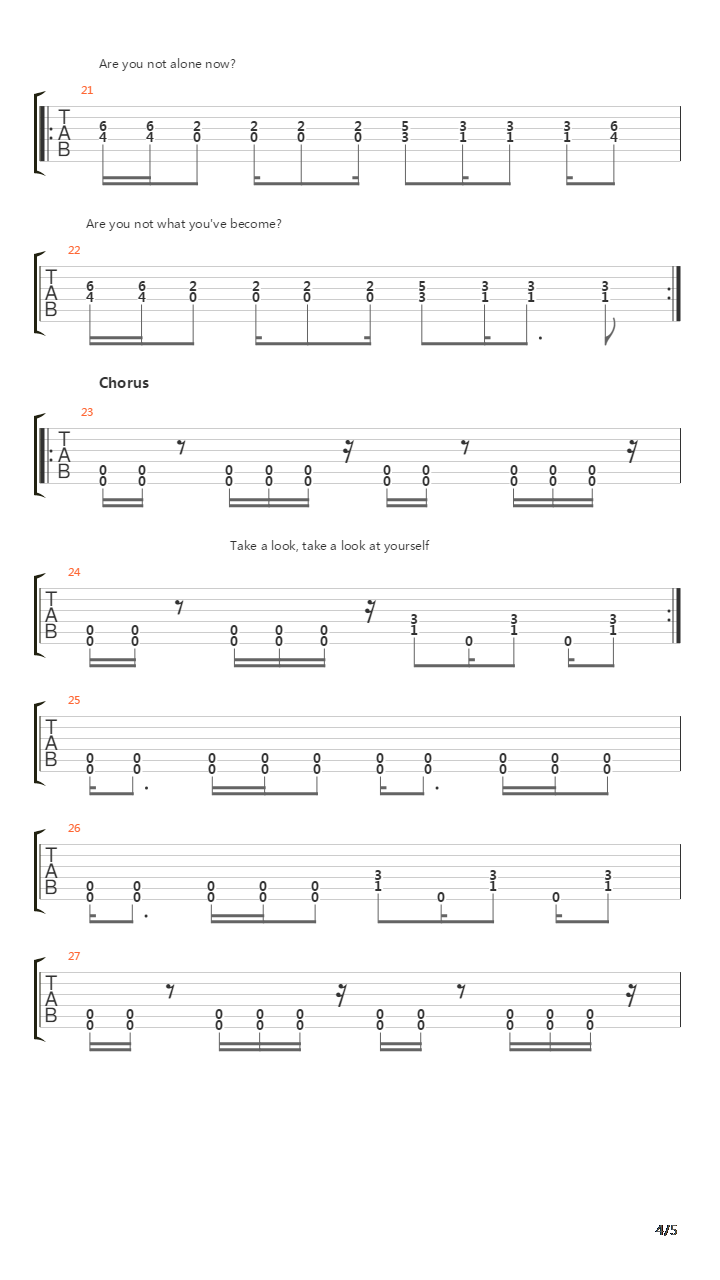 Below The Bottom吉他谱