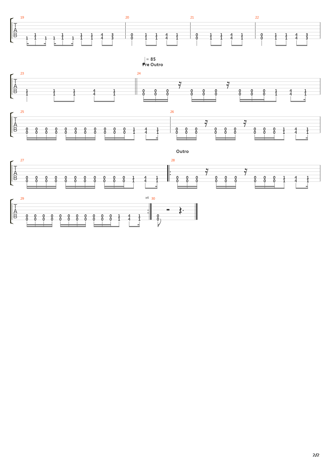 Bound To Violence吉他谱