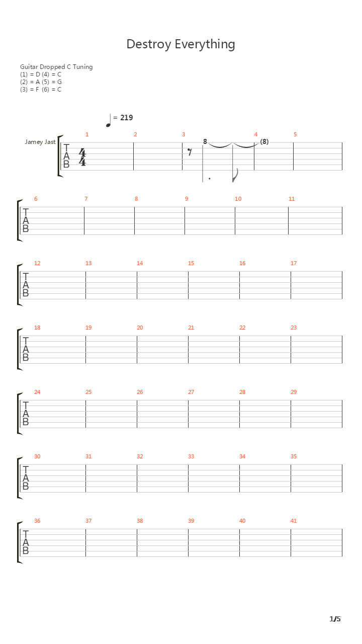 Destroy Everything吉他谱