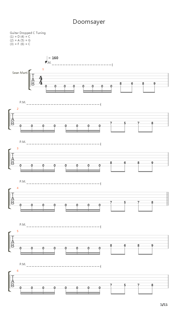 Doomsayer吉他谱