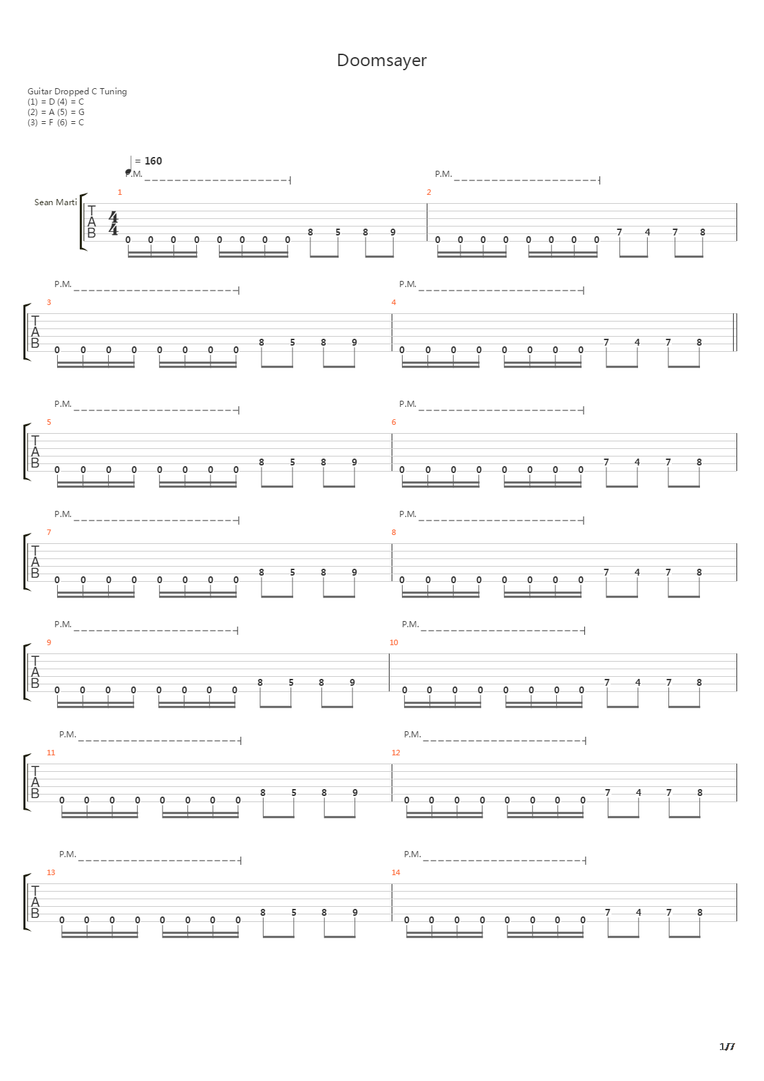 Doomsayer吉他谱