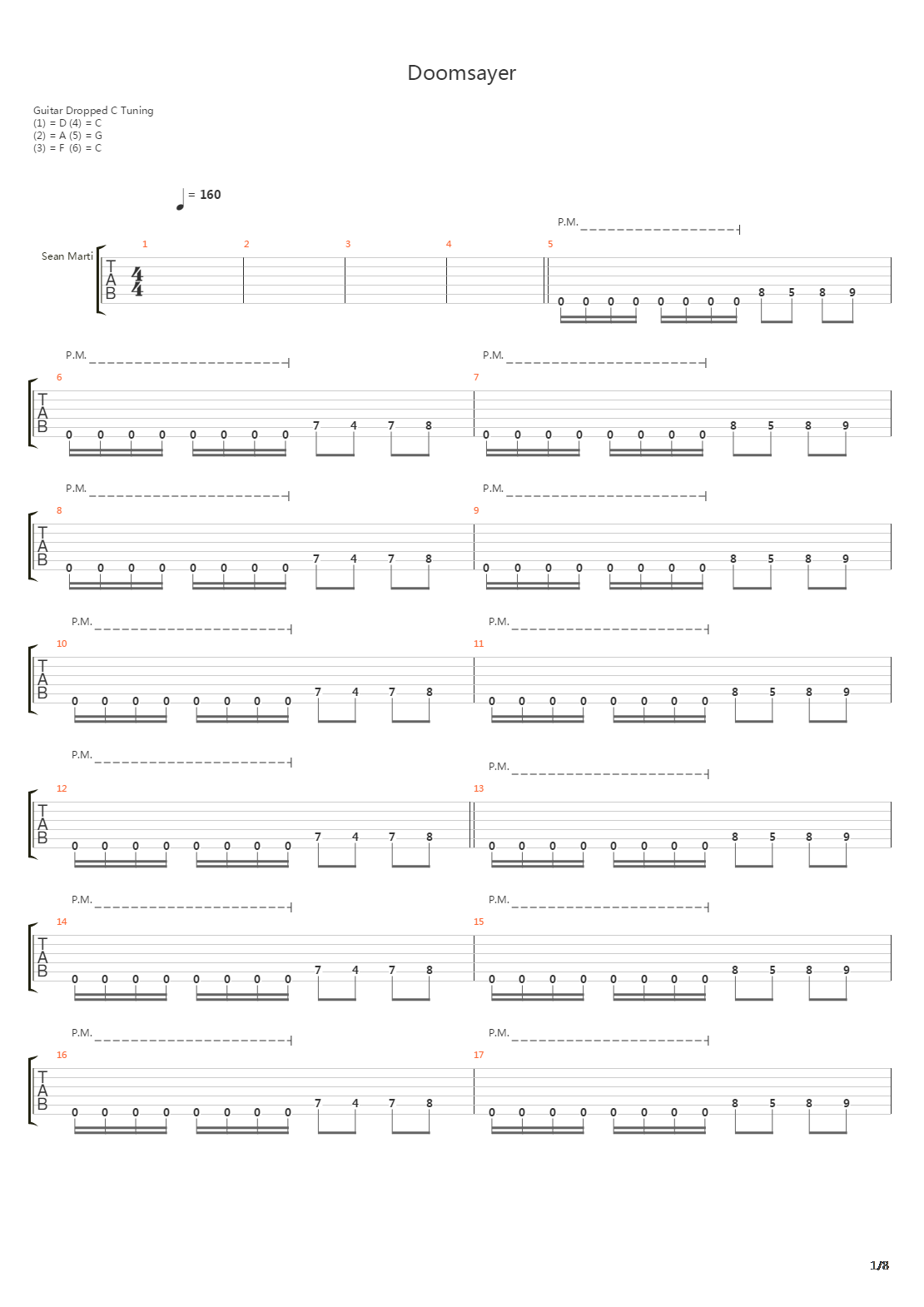 Doomsayer吉他谱