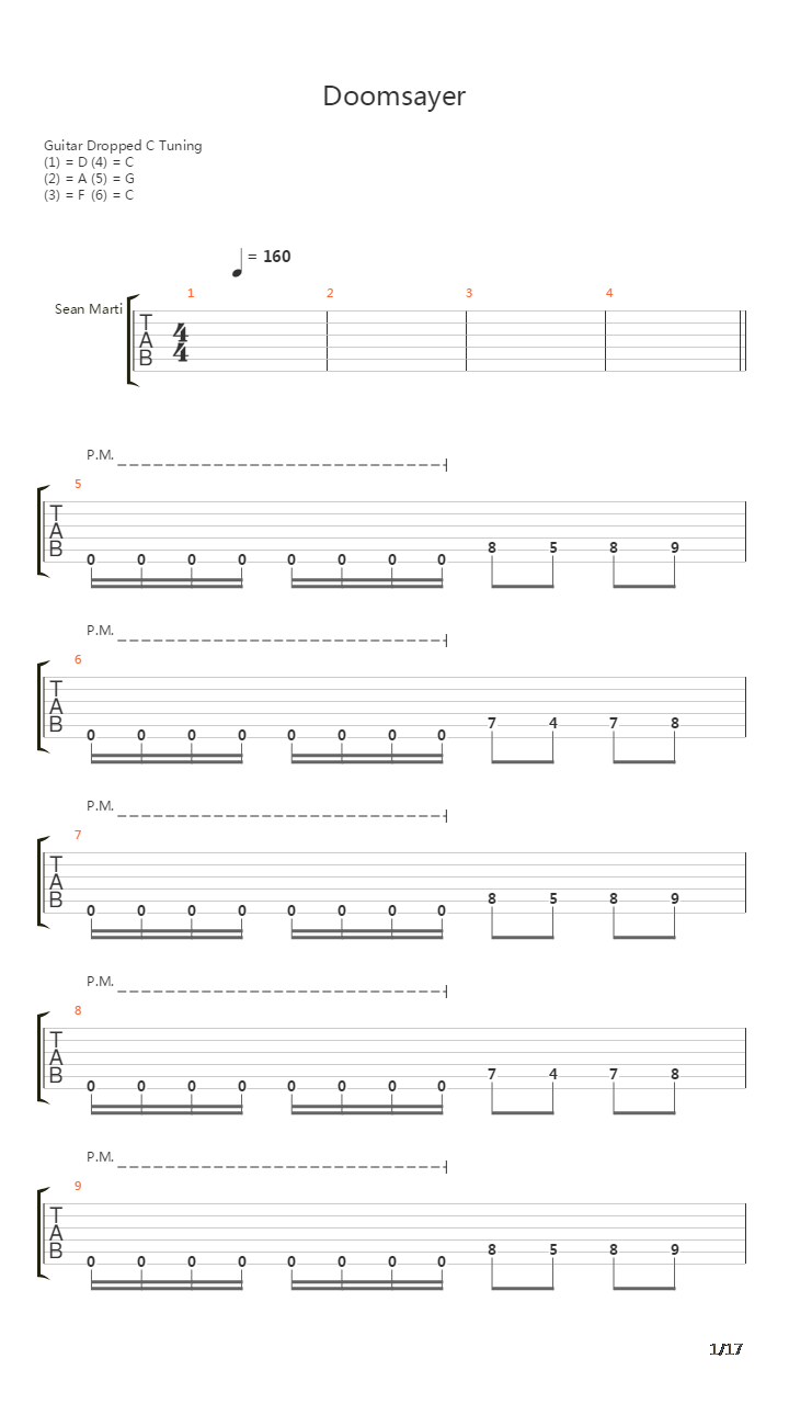 Doomsayer吉他谱