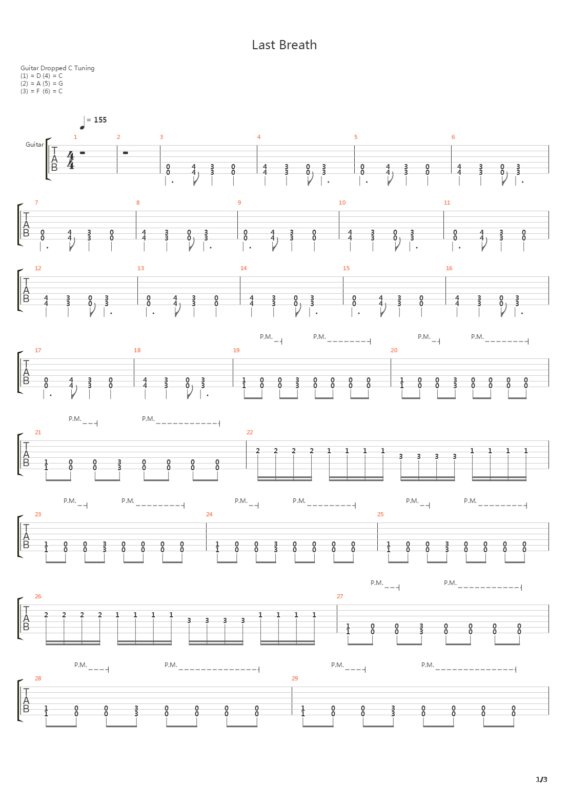 Last Breath吉他谱